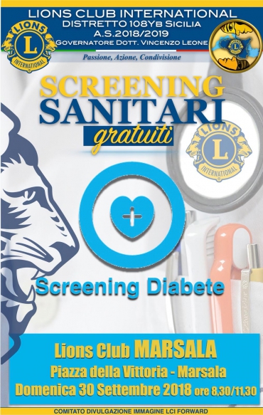 Screening gratuito del diabete un servizio del Lions Club Marsala